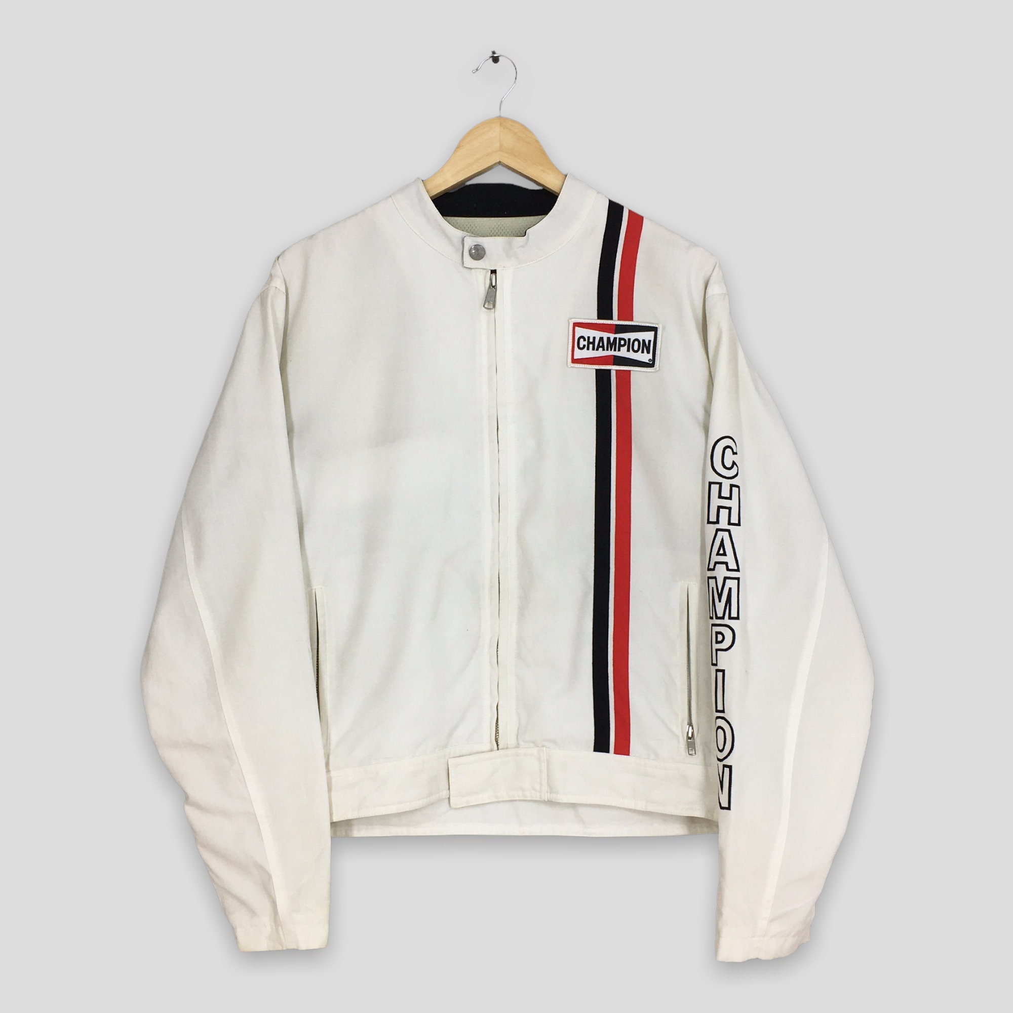 Vintage 90's Champion Harley Racing Jacket Large Champion Vintage 90's Champion Harley Racing Jacket Large Champion