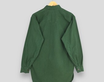 Vintage 1970s 70s M59 Swedish Army Military Shirt Large