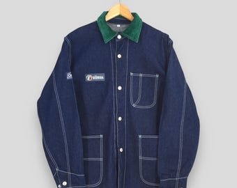 80s Dickies ブラウンワークジャケット Vintage 80s Dickies Worker Brown Denim Jacket Medium Dickies