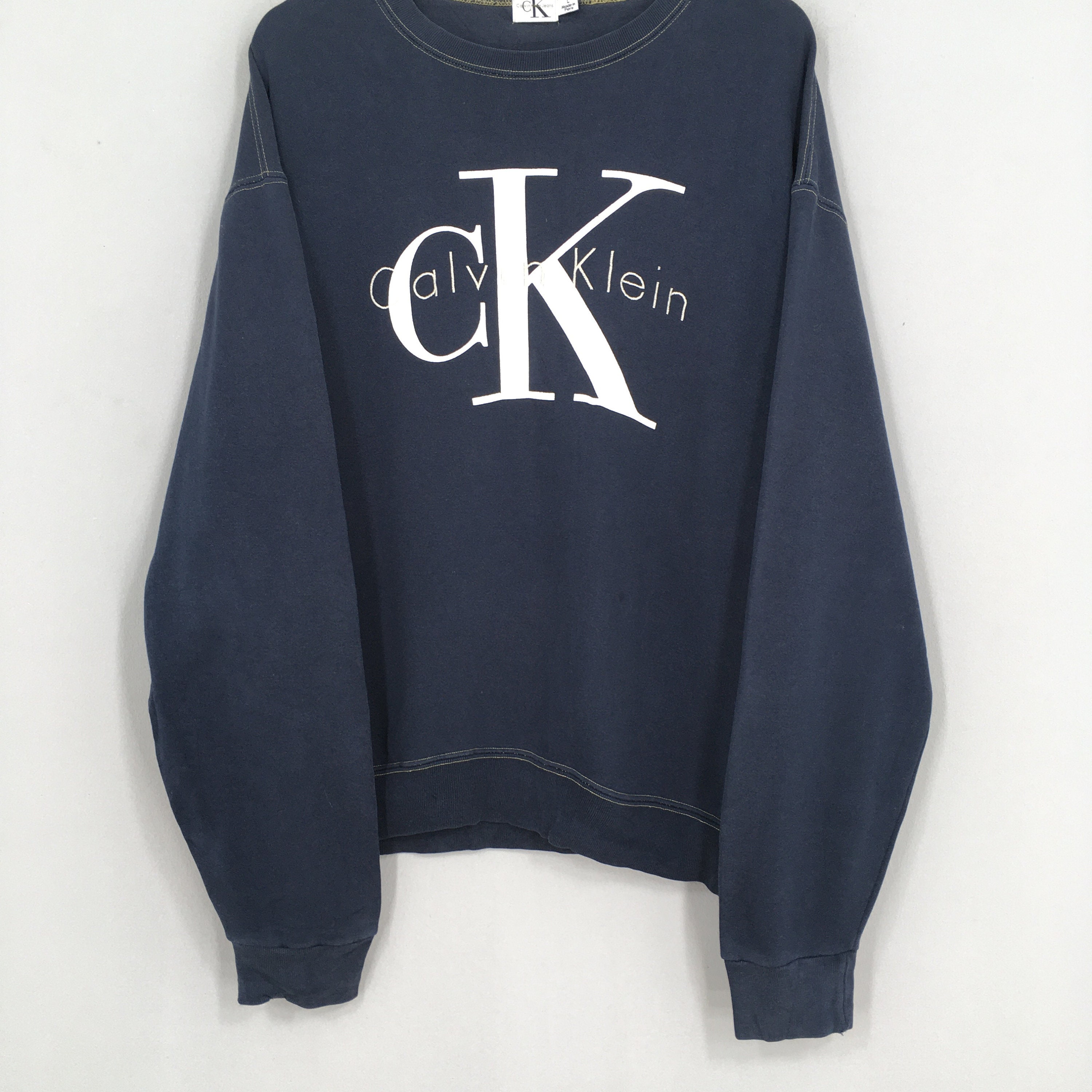 Calvin Klein Jeans Crewneck Blue Jumper Large Vintage Ck - Etsy Calvin Klein Jeans Crewneck Blue Jumper Large Vintage Ck - Etsy