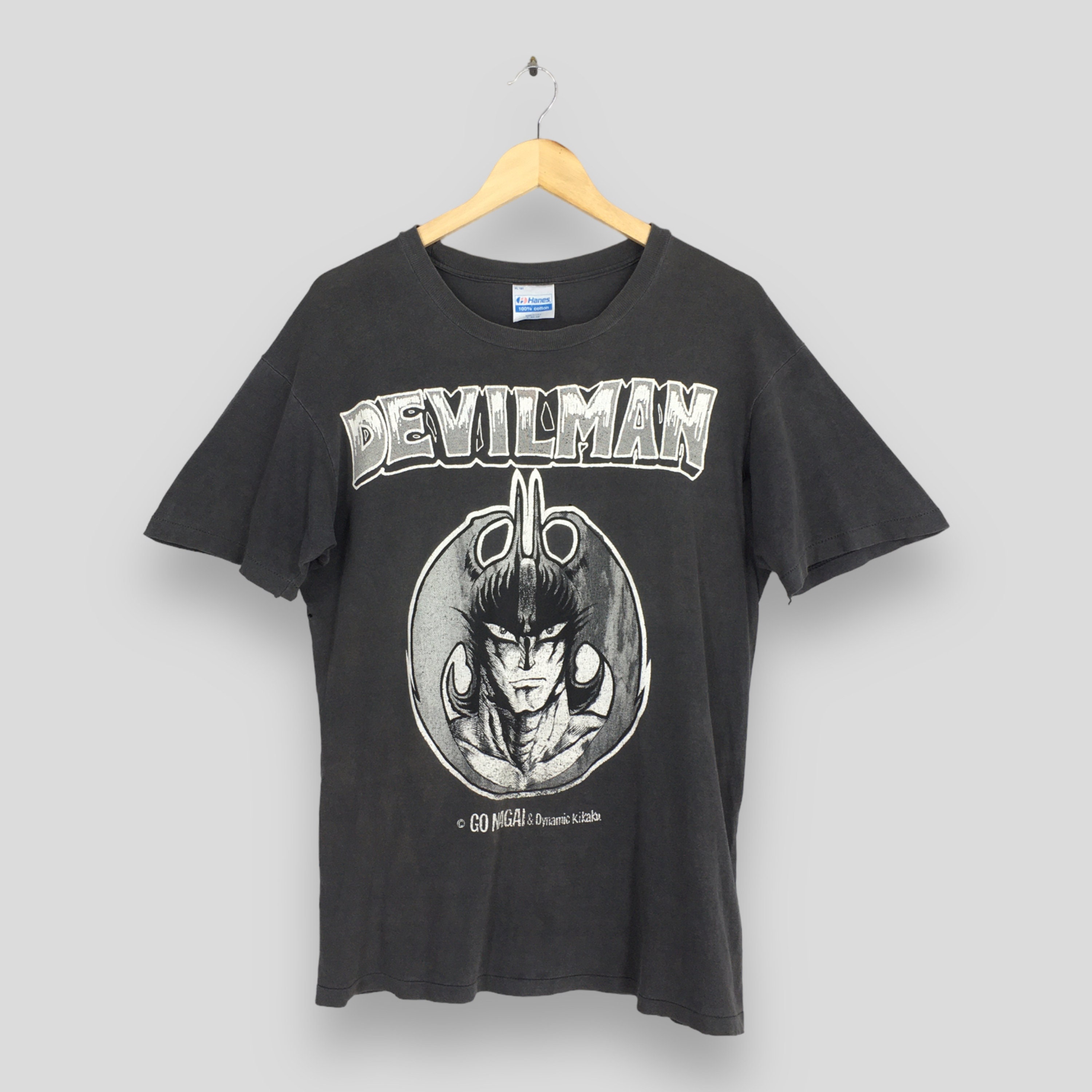 Vintage Devilman Japanese Manga Black T Shirt Large 80's Vintage Devilman Japanese Manga Black T Shirt Large 80's