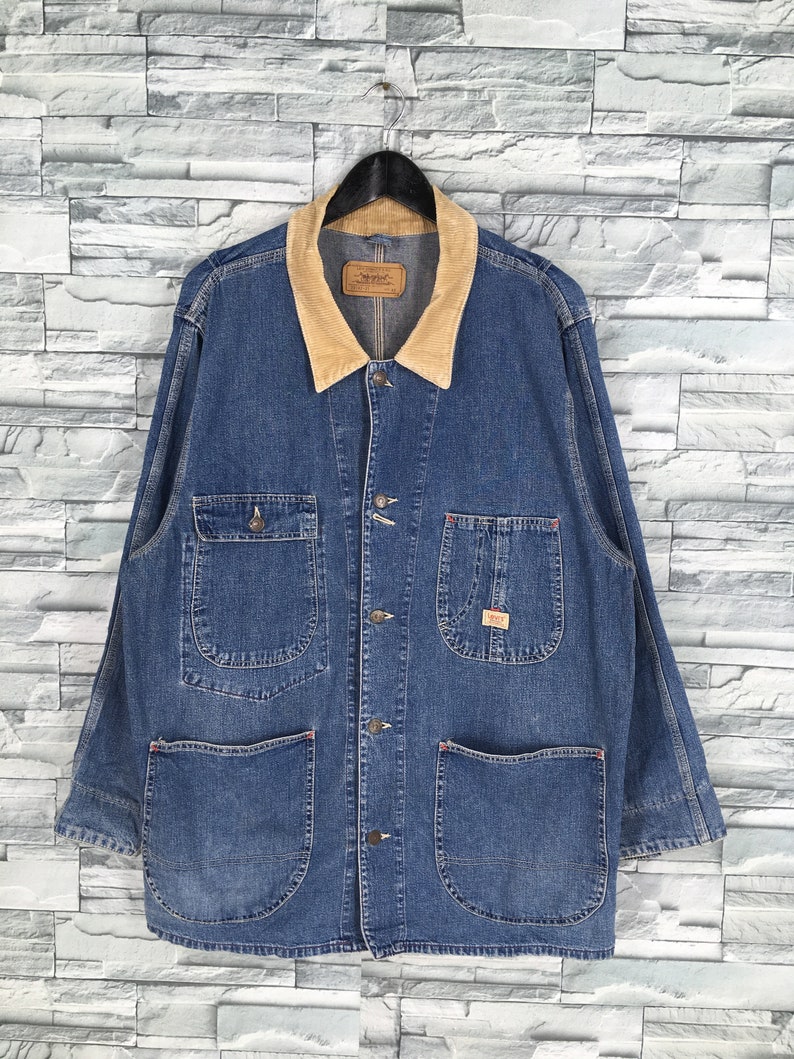 Vintage 1980s Levis Denim Jeans Worker Jacket XLarge 80's | Etsy