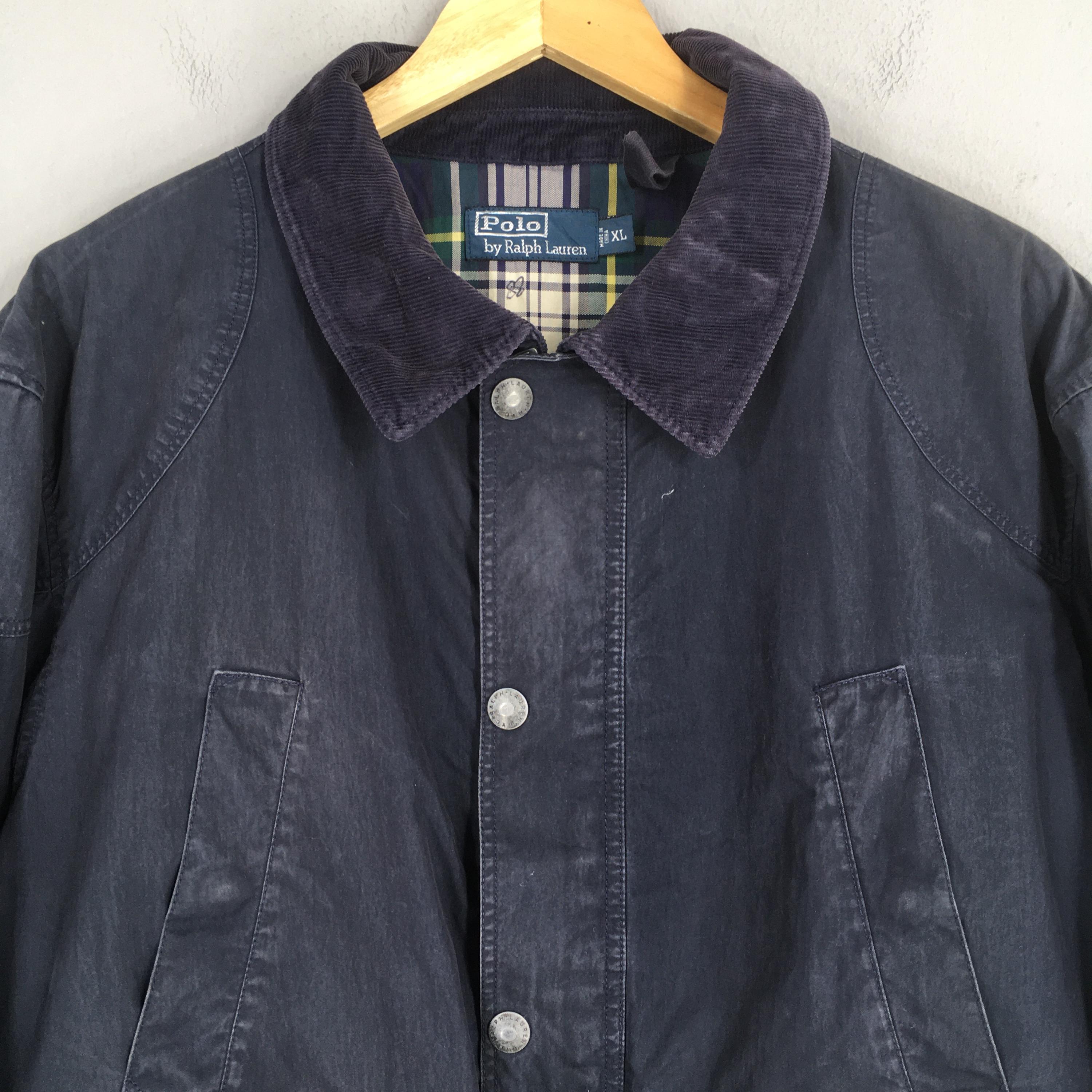 Vintage 90s Polo Ralph Lauren Chore Canvas Blue Jacket Xlarge