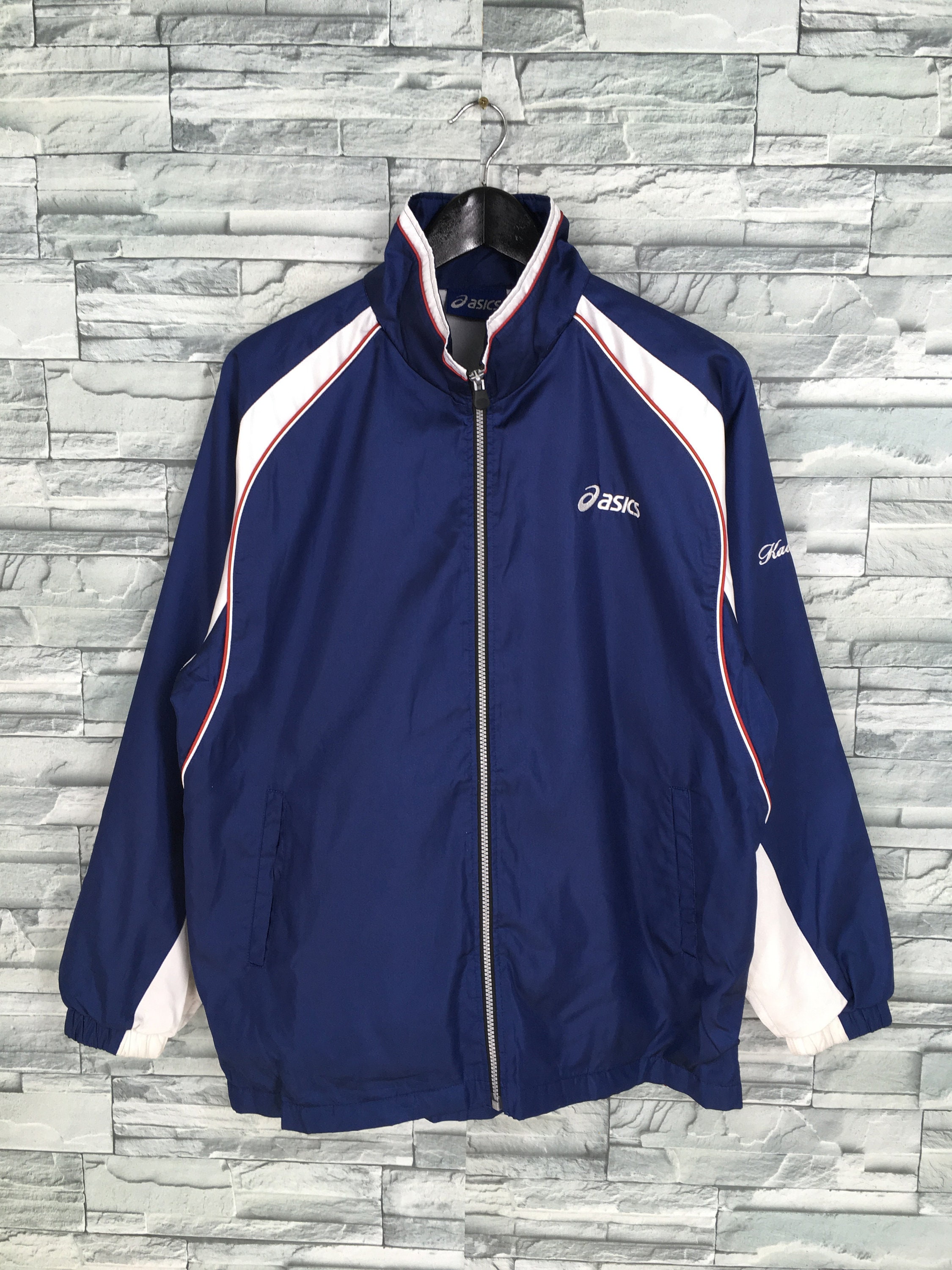 Asics Japan Windbreaker Jacket Hoodie Medium Vintage 90s Asics - Etsy