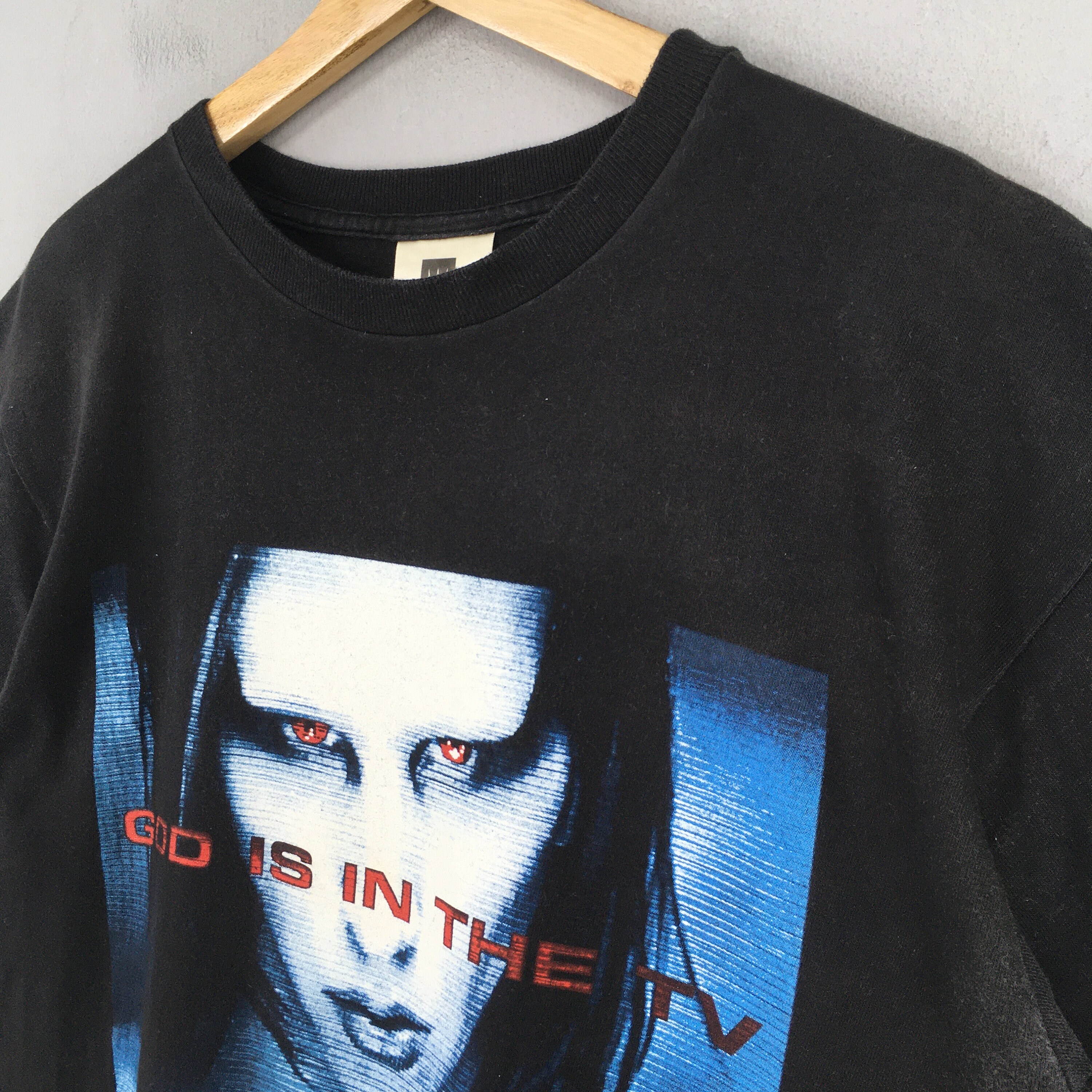 Vintage 1999 Marilyn Manson God is in the TV Tshirt Large Marilyn
