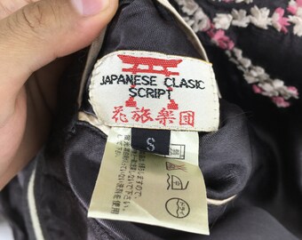 【おすすめ】90's OLD SOUVENIR JACKET Vintage 1990's Japanese Classics Script Skull Sukajan