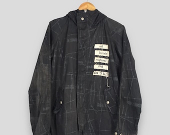 Sudadera con capucha vintage de los Sedicionarios de la Anarquía, color negro, talla mediana, años 90, para la anarquía, estilo japonés, Harajuku, gótico, punk, con cremallera, talla M