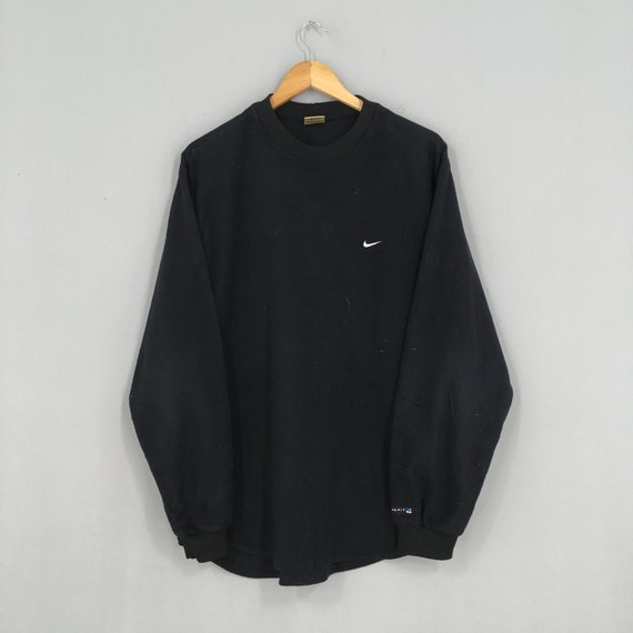 Vintage Nike Swoosh Sweatshirt Medium Black Sports