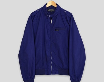 Vintage 90's Members Only Harrington Jacket Zipper XXLarge Members Only Harrington Blue Casual Light Jacket Size XXL