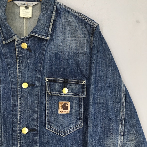 Vintage 90's Carhartt Denim Chore Workwear Jacket Xlarge