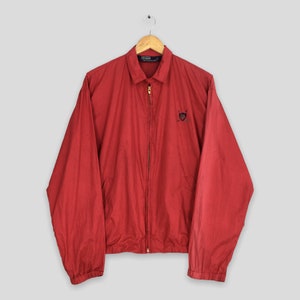 Vintage 90's Polo Ralph Lauren Casual Jacket Medium Polo Pony Jacket Ralph Lauren Red Harrington Zipper Coat Size M
