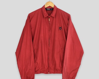 Vintage 90's Polo Ralph Lauren Casual Jacket Medium Polo Pony Jacket Ralph Lauren Red Harrington Zipper Coat Size M