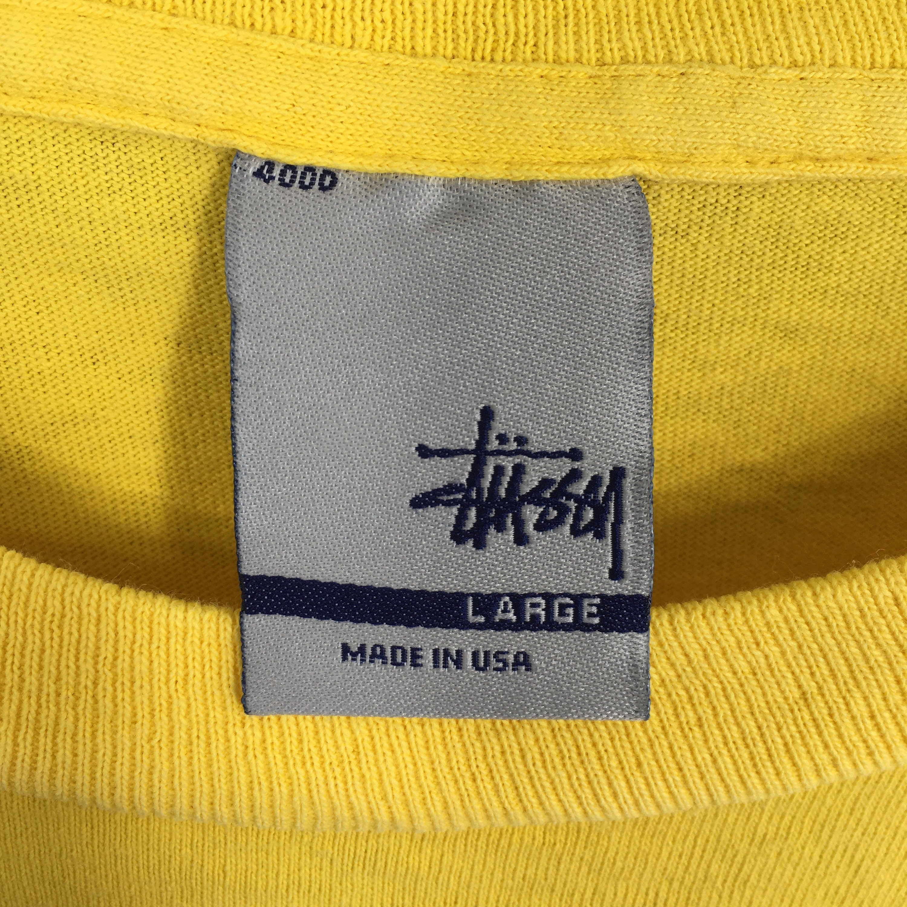 Vintage 90s Stussy Kiss Style Wording Logo T Shirt Large
