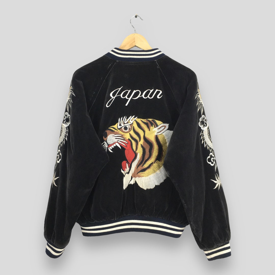 Vintage Sukajan Souvenir Tiger Head Bomber Jacket Medium 1980s Sukajan Japan Eagles Embroidered Velvet Black Zipper 50's Sukajan Coat Size M - Etsy Vintage Sukajan Souvenir Tiger Head Bomber Jacket Medium 1980s Sukajan Japan Eagles Embroidered Velvet Black Zipper 50's Sukajan Coat Size M - Etsy