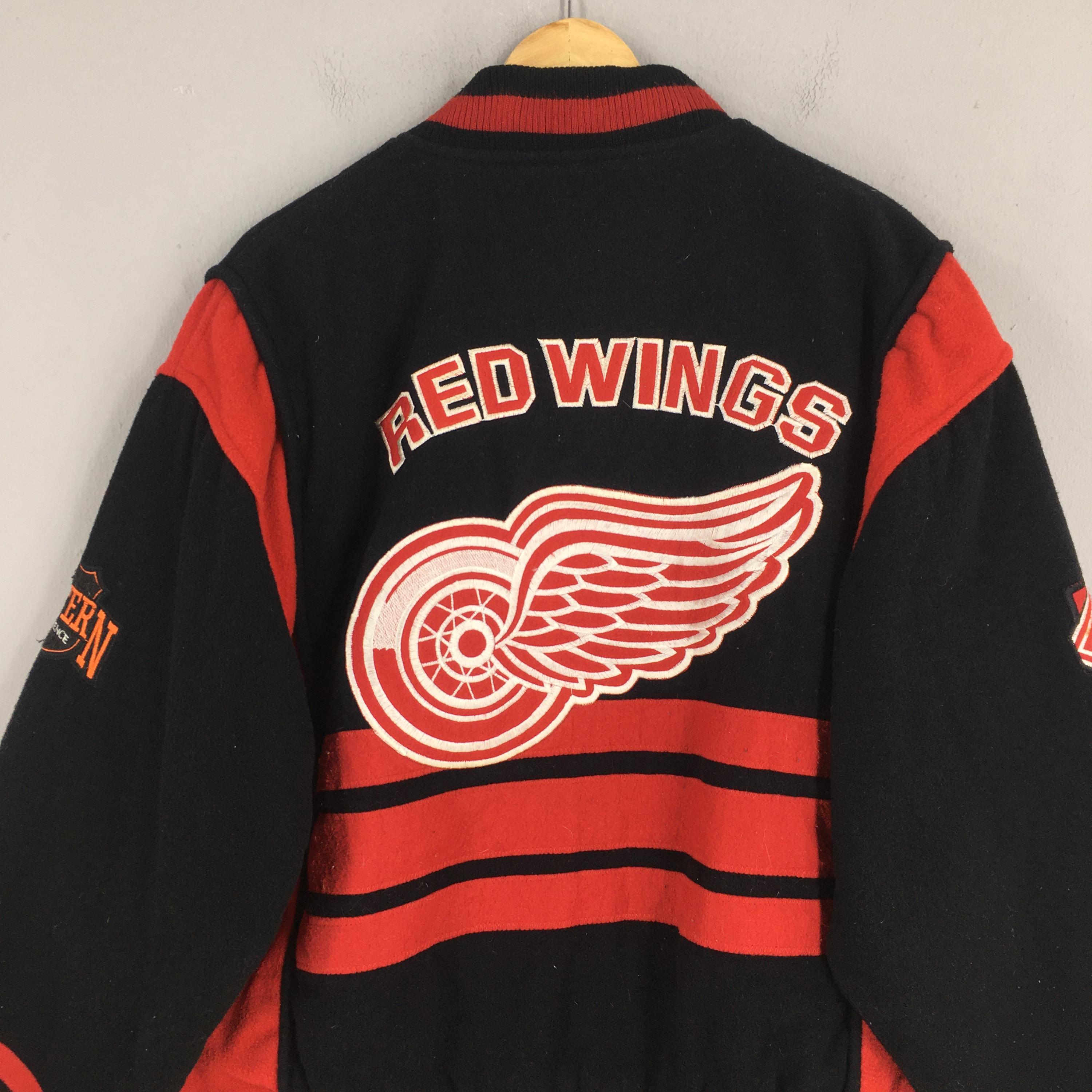Vintage 90s Detroit Red Wings NHL Varsity Jacket Large Detroit Red