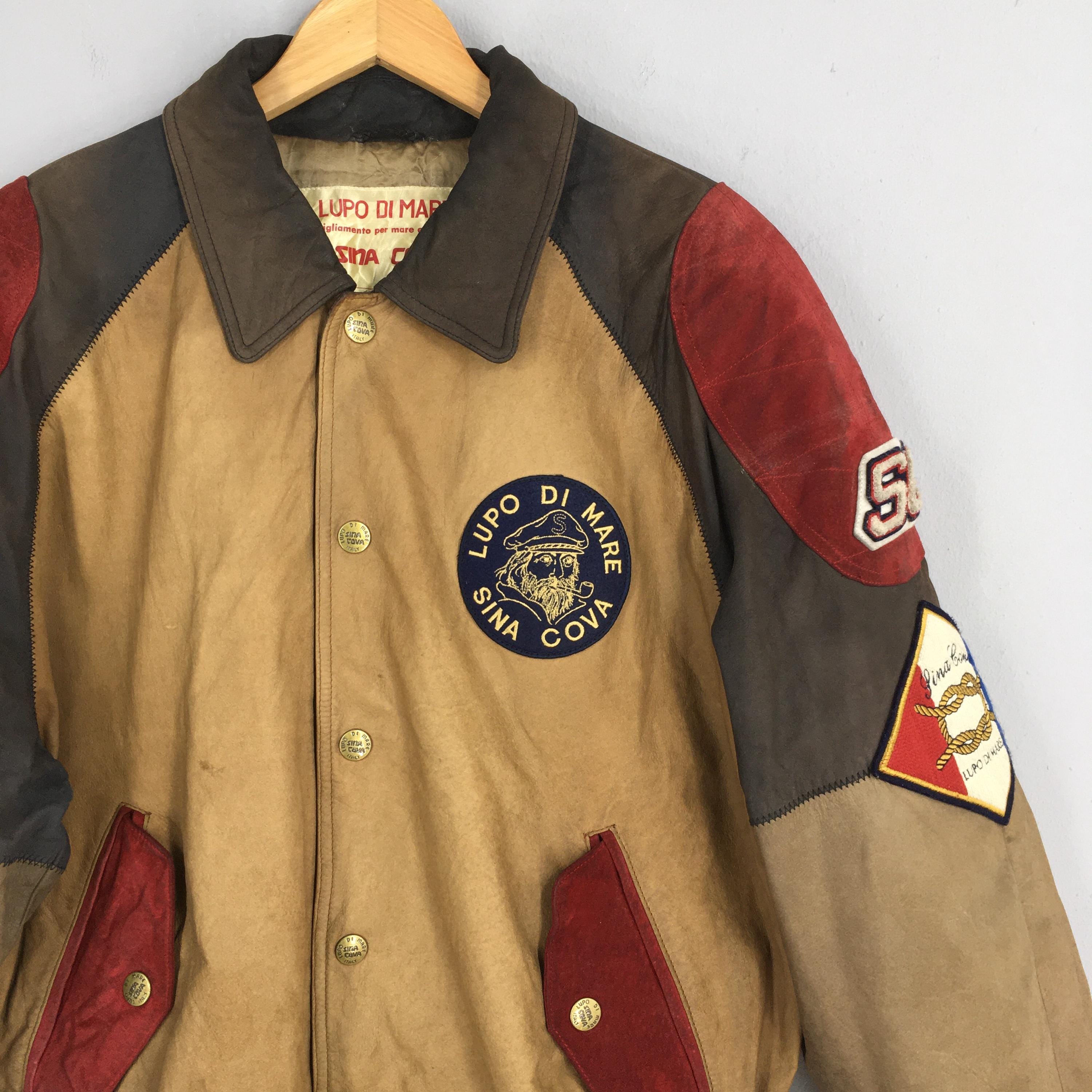 Vintage Lupo Di Mare Sina Cova Bomber Jacket Medium Lupo Di