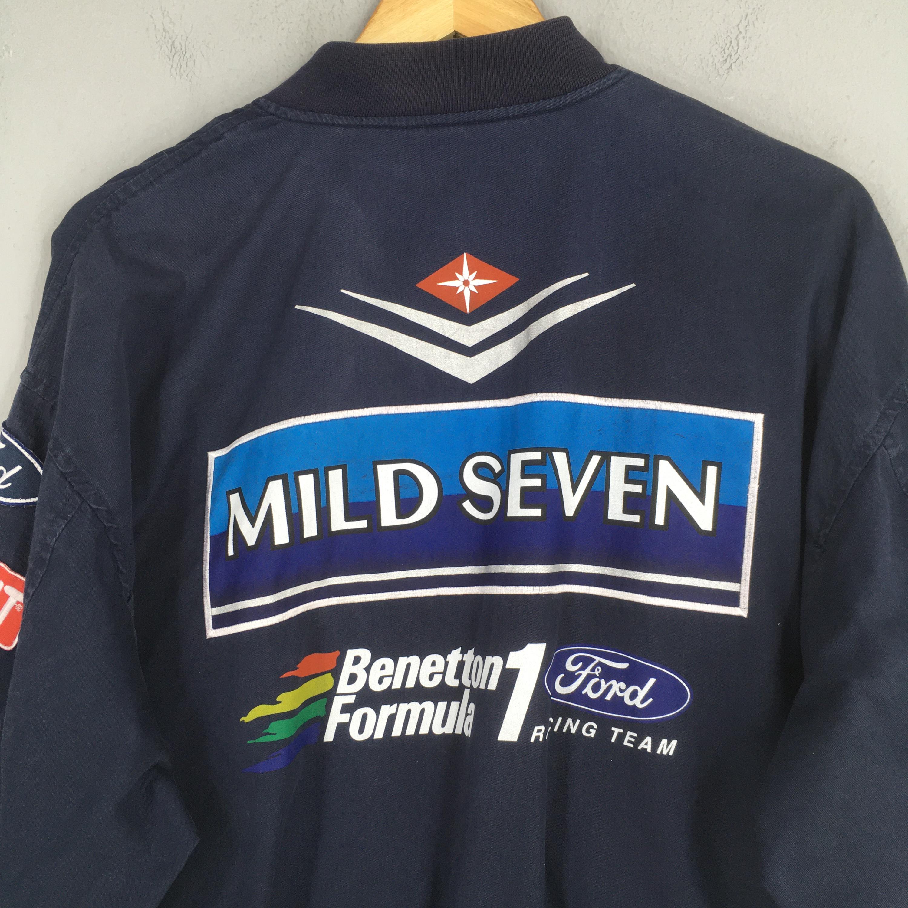 Vintage Benetton Mild Seven Formula 1 Embroidered Jacket Large F1