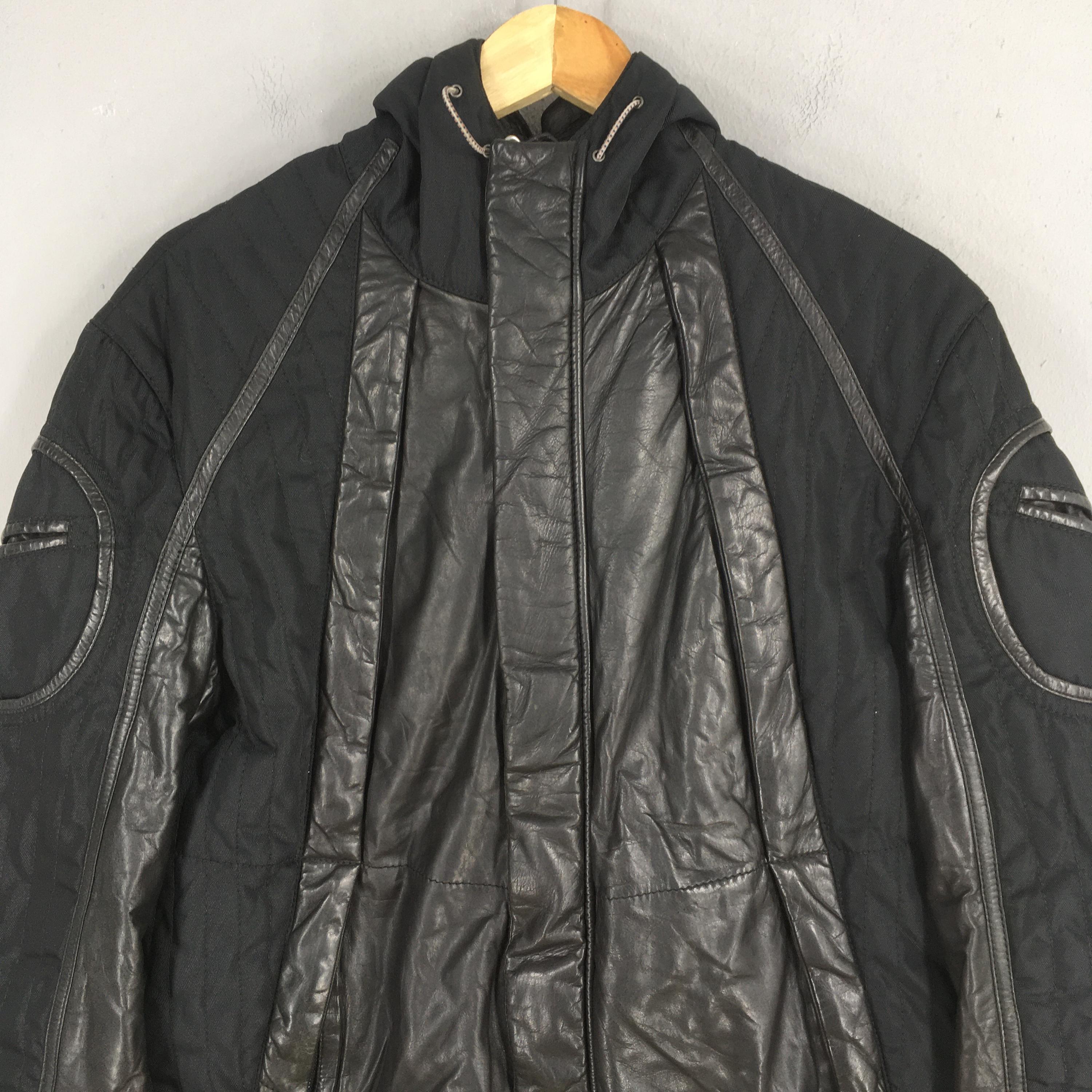 Vintage 90s Hugo Boss Black Leather Jorik Jacket Large Hugo Boss