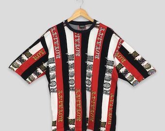 Vintage Versace Medusa Royalty Striped Tshirt Medium Versace Jeans Couture Pop Art Medusa Royalty Baroque Luxury Versace Italy Tee Size M