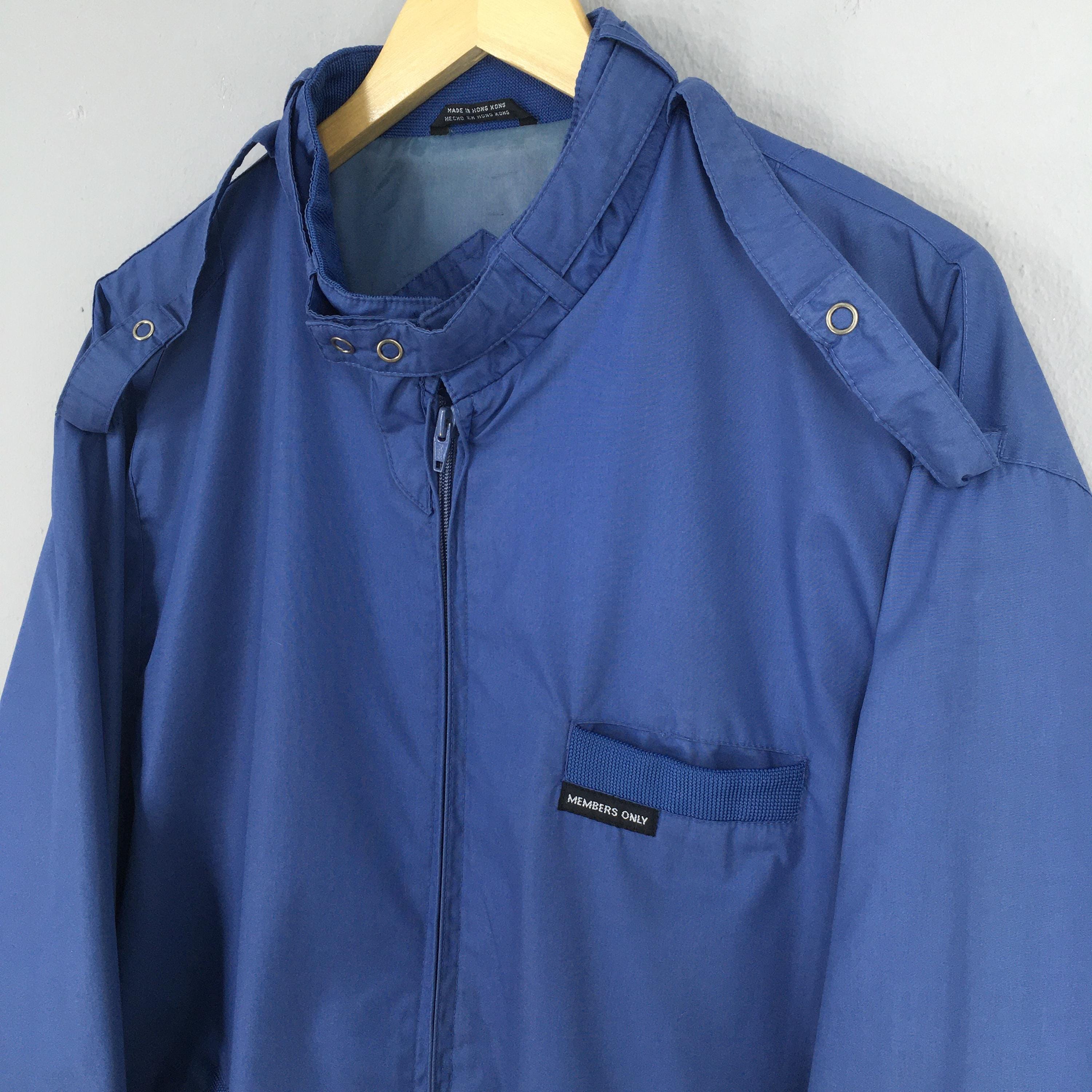 Vintage 90s Members Only Harrington Blue Jacket Xlarge Members
