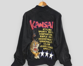 kansai yamamoto vintage 80s 希少 zipブルゾン Vintage 80s Kansai O2 Yamamoto Jacket Art wear 90s Novelty