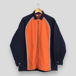 Vintage Tommy Hilfiger Zipper Shirt Medium Tommy Hilfiger Multicolor Flannel Unisex Streetwear Windbreaker Tommy Jeans Flannel Shirt Size M