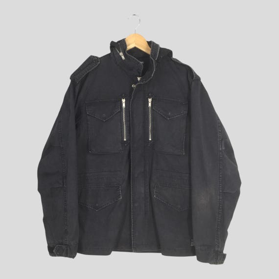 Vintage Y2K Stussy Gear Black M-65 Field Jacket Medium Stussy