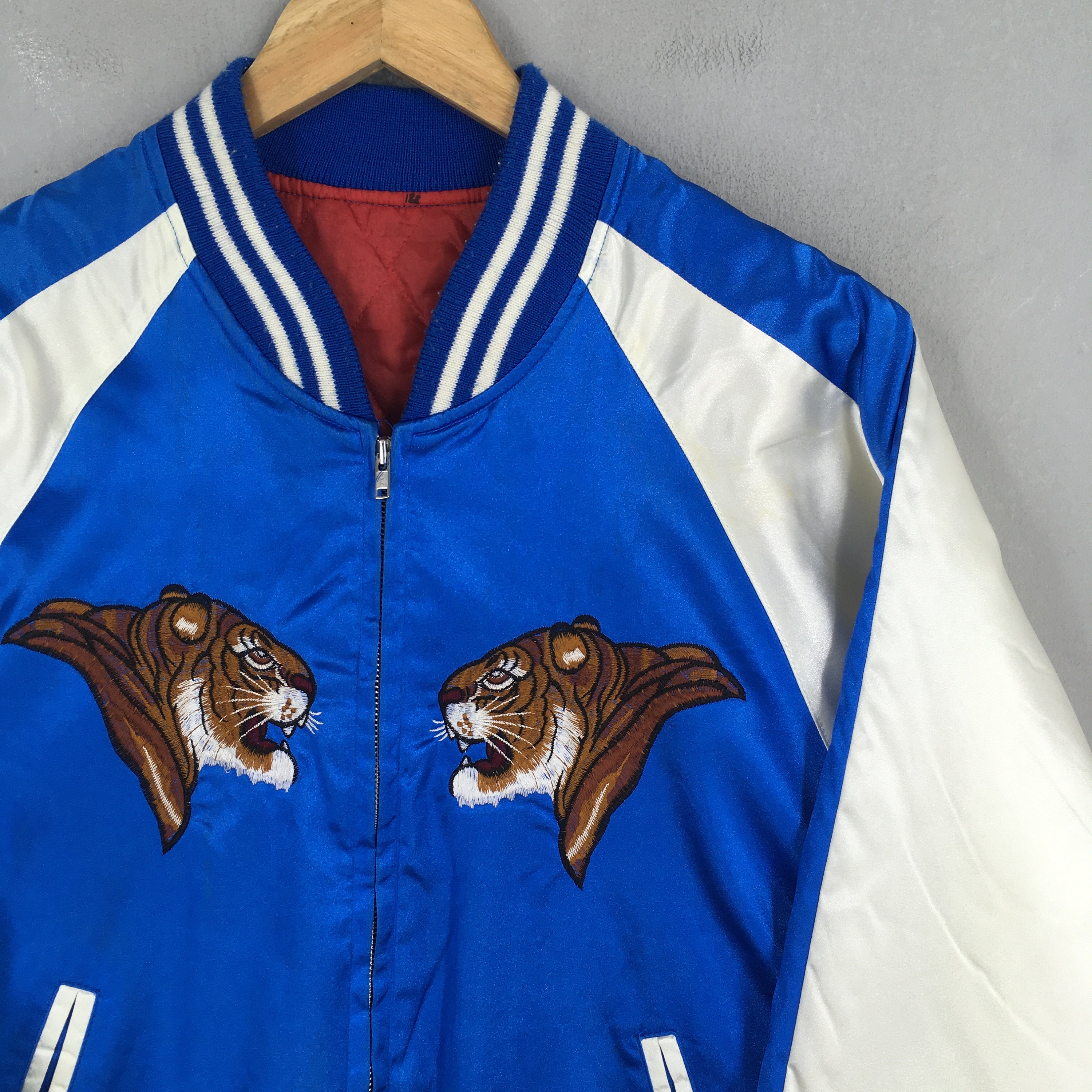 Vintage 80's Sukajan Tiger Yokosuka Souvenir Tiger Jacket Vintage 80's Sukajan Tiger Yokosuka Souvenir Tiger Jacket