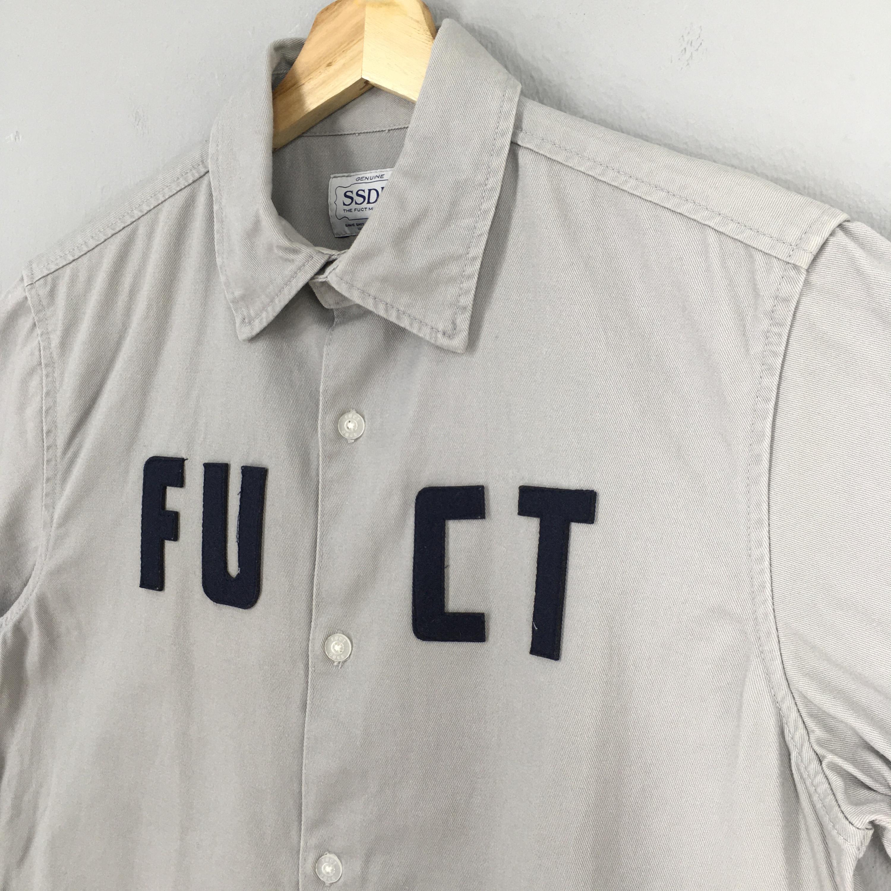 Vintage Fuct SSDD Skateboard Gray Shirt Medium Fuct Embroidery