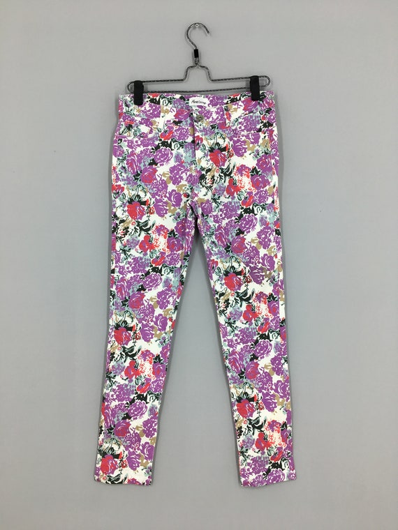 Girls Lavender and Pink Floral Leggings Pink Pants, Flower