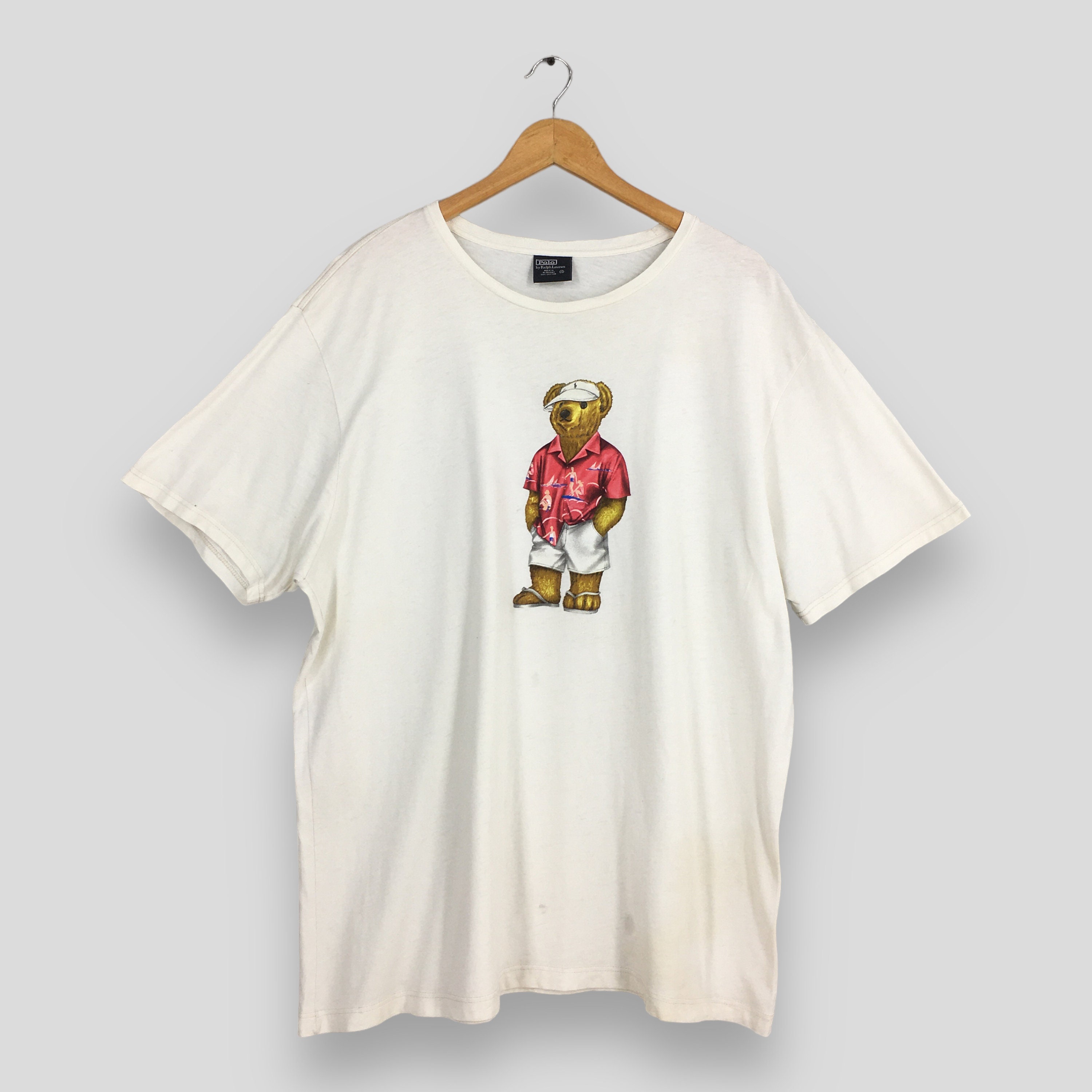 Vintage Polo Bear Ralph Lauren Hawaii Beach Wear T Shirt Xlarge