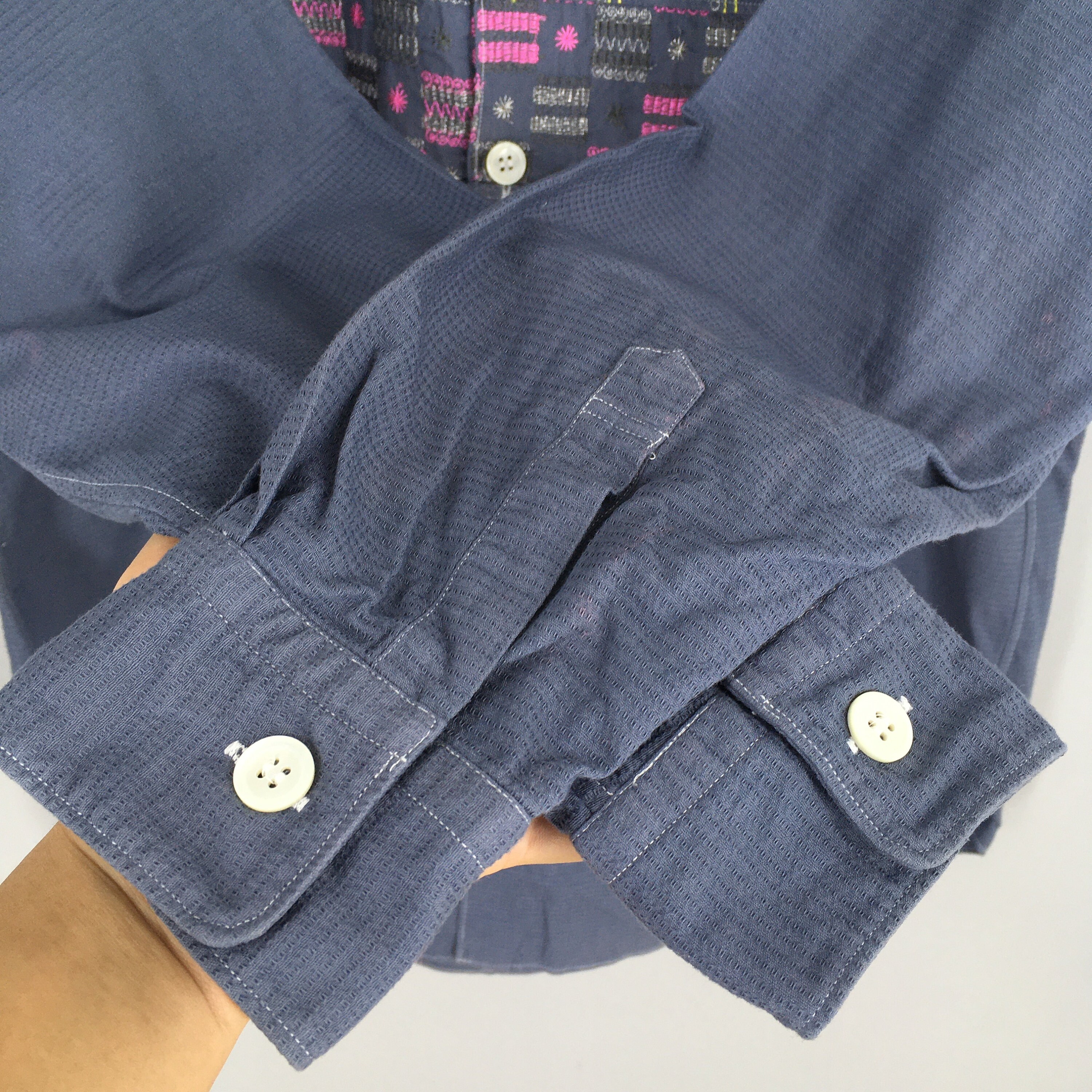 Vintage 90's Comme Des Garcons Homme Gray Oxfords Shirt