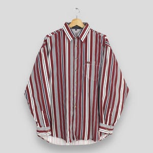 Vintage 90s Guess Jeans Usa Vertical Stripes Multicolor Shirt Small Guess Jeans Preppy Style Flannel Baggy Unisex Button Down Shirt Size S