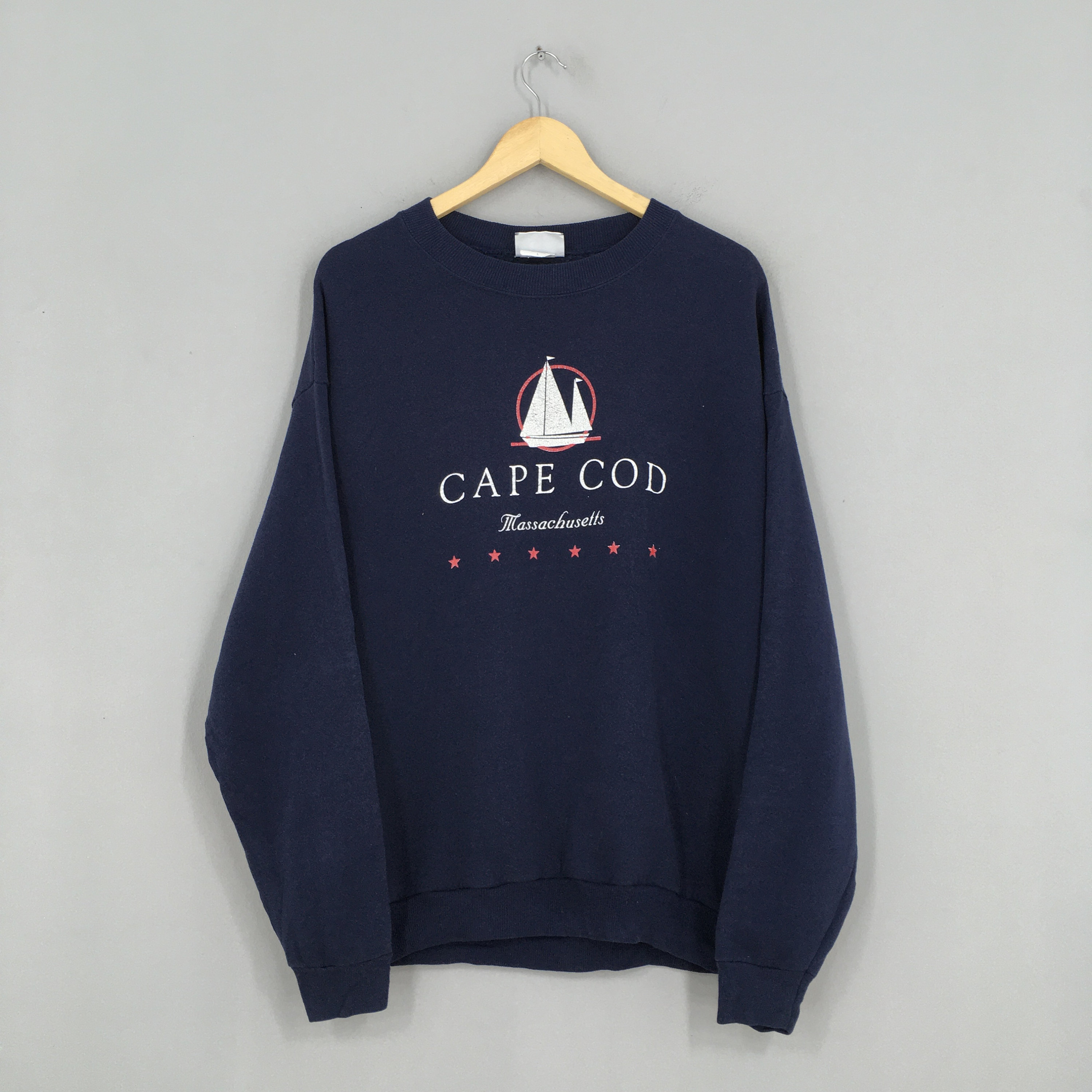 Vintage Cape Cod Massachusetts Blue Sweatshirt Large Vintage Etsy