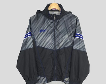 90s asics nylon jacket ナイロン ジャケット Vintage 90's Asics Jacket Nylon Windbreaker (XL) - Etsy