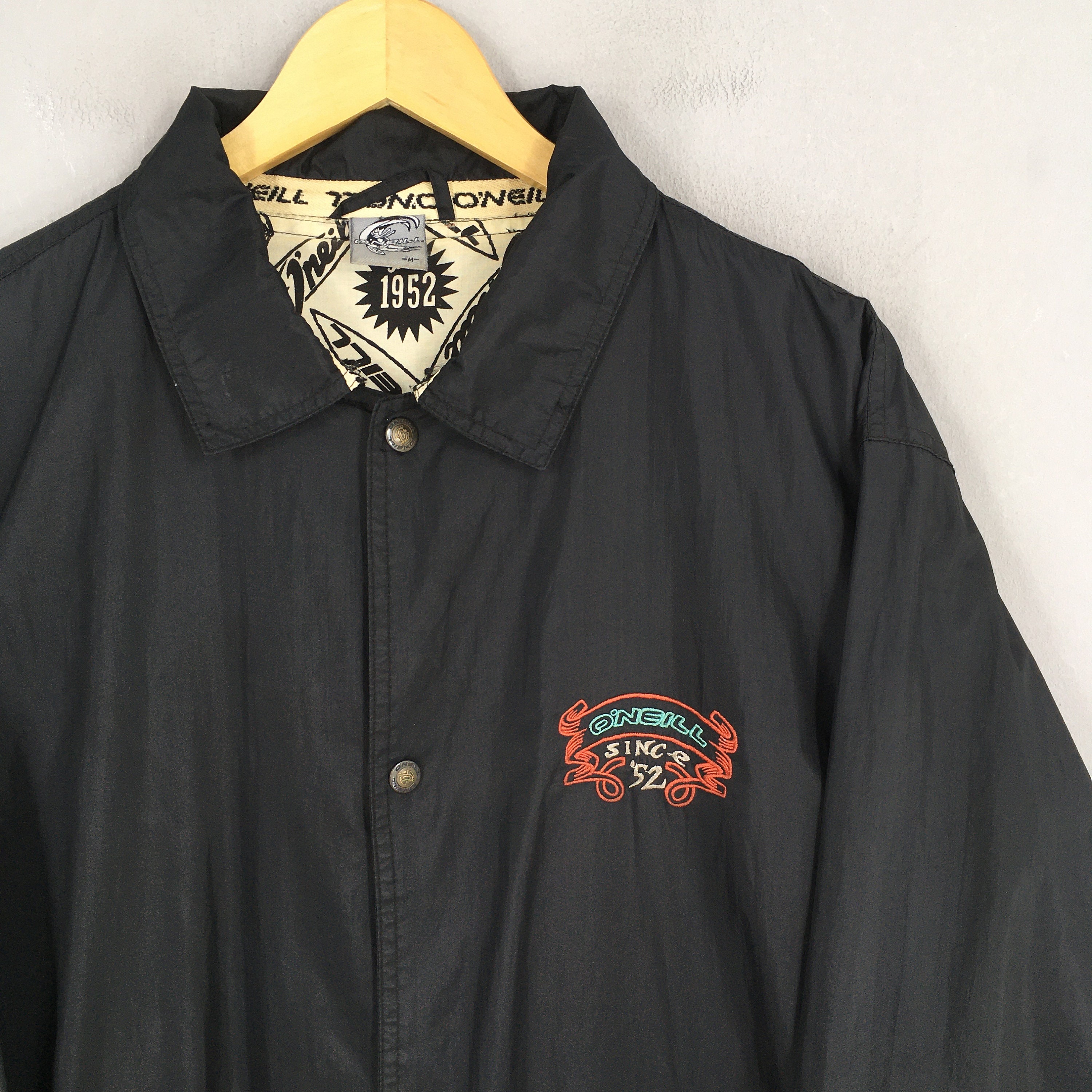 90s O'NEILL/SANTA CRUZ プルオーバーフーディ/L Oneill Santa Cruz California Zipper Hoodie Light Jacket Blue