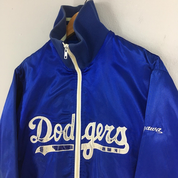 70s〜80s Dodgers official Stadium Jaket Vintage LA Dodgers MLB Stadium Varsity Satin Jacket Large 90s