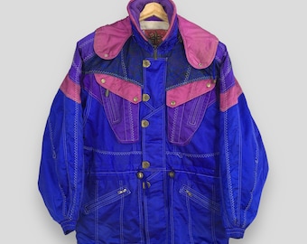 Vintage 90s Retro Windex Ski Suit Hoodie Jacket Large Multicolor Skiing Jacket Snowboarding Snow Gear Men Outerwear Winter Bomber Size L