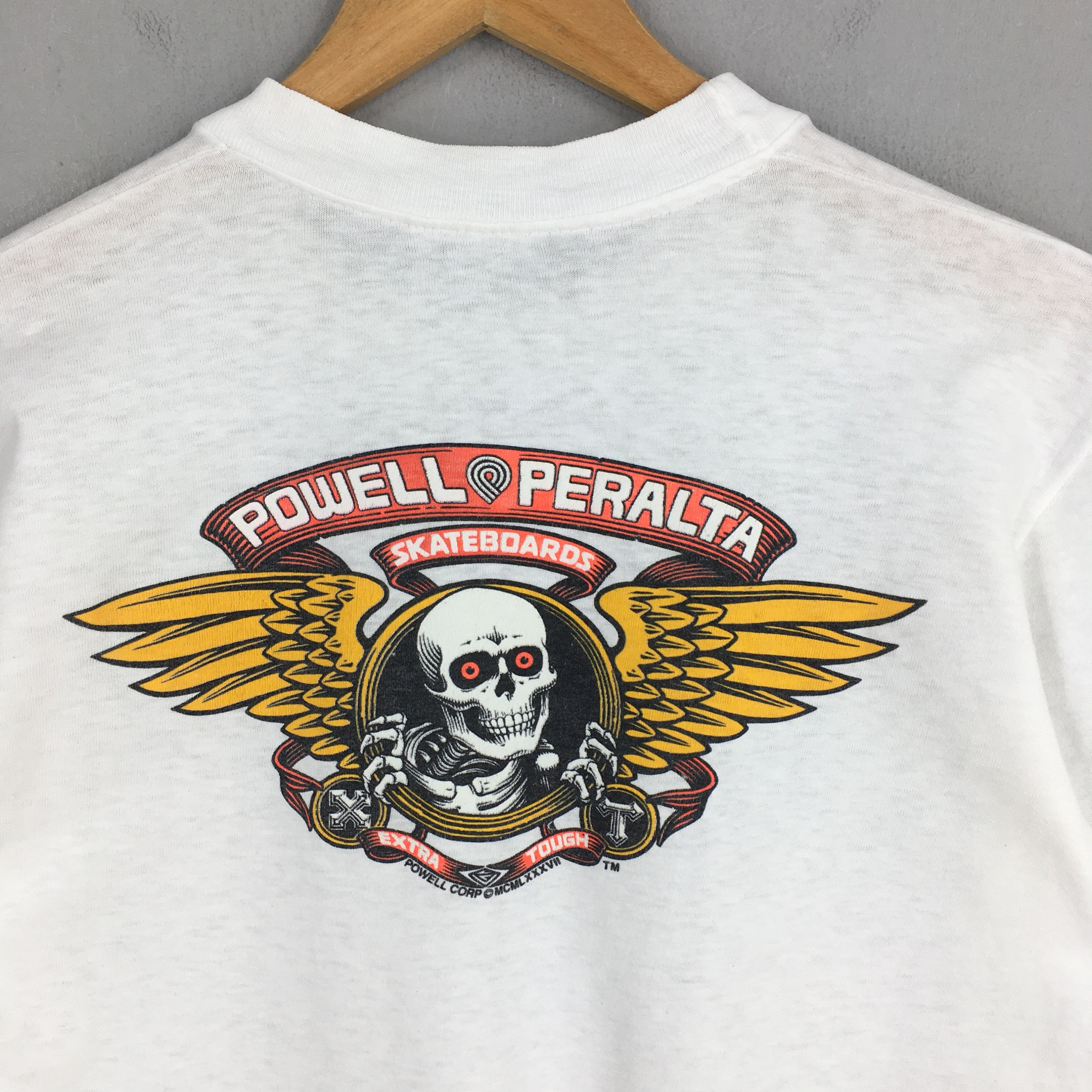 Vintage 80's Powell Peralta Skateboards Skull Bones T Shirt Medium