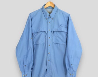 Vintage LL Bean Flannel Blue Plain Shirt XLarge LL Bean Usa Casual Outfit Flannel Ll Bean Outdoor Button Down Oxfords Work Shirt Size XL