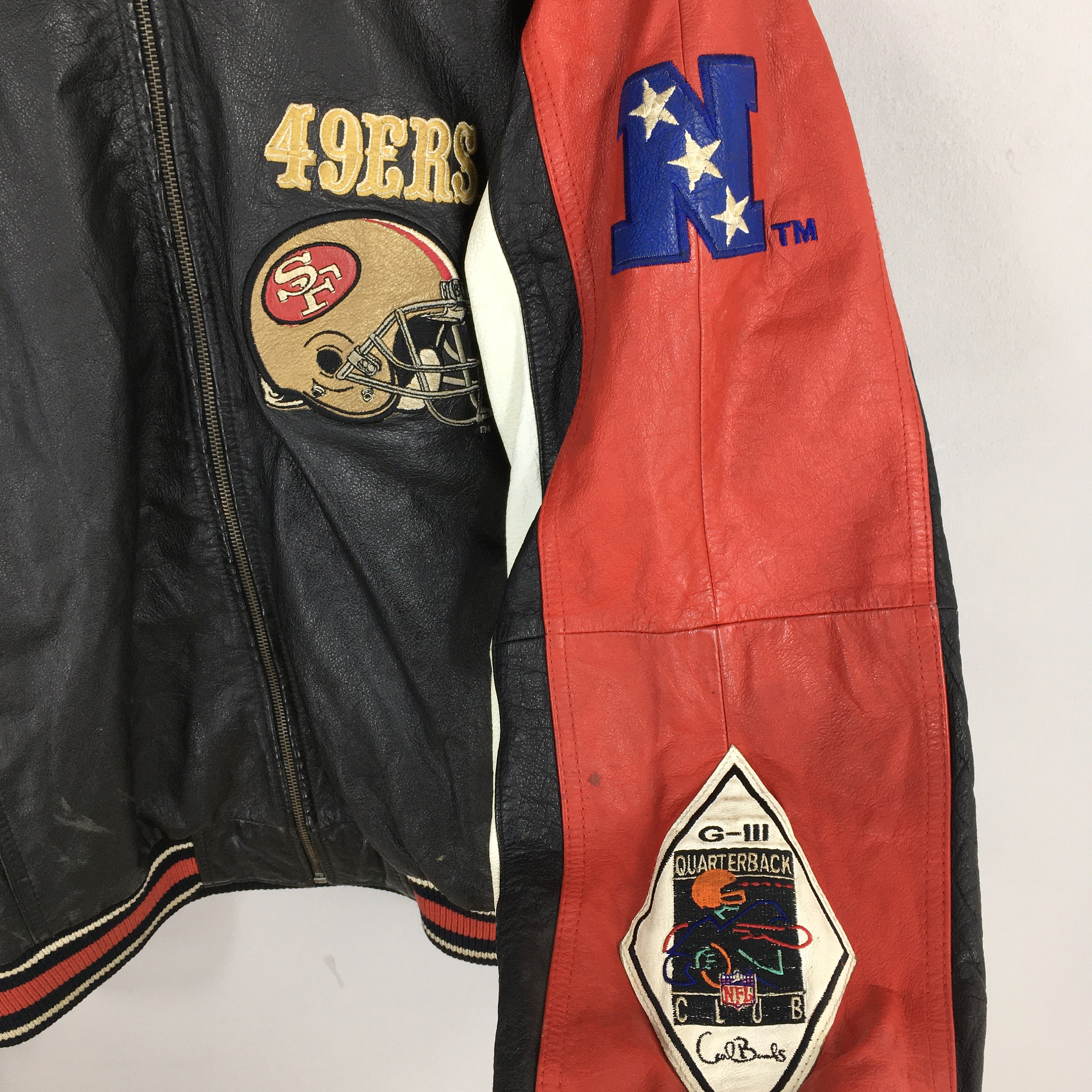 1960s FORTY NINERS ジャケット イエロー/レッド San Francisco 49ers Vintage 80s Felco Satin Bomber Jacket