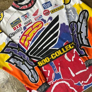 Vintage 1993 Axo Racing Multicolor Jersey Medium Axo Racing
