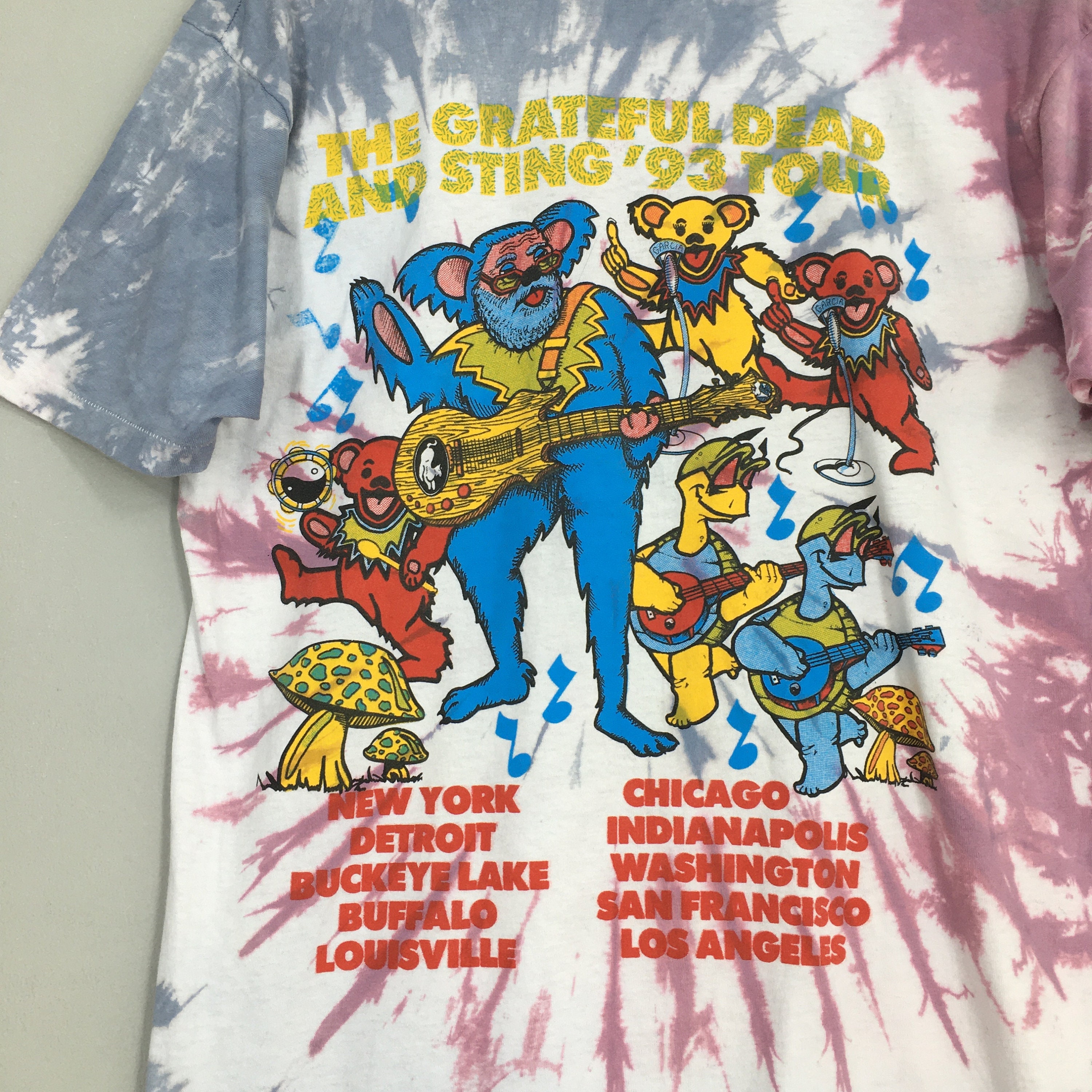 Vintage 90s Grateful Dead American Tour Tie Dye Tshirt