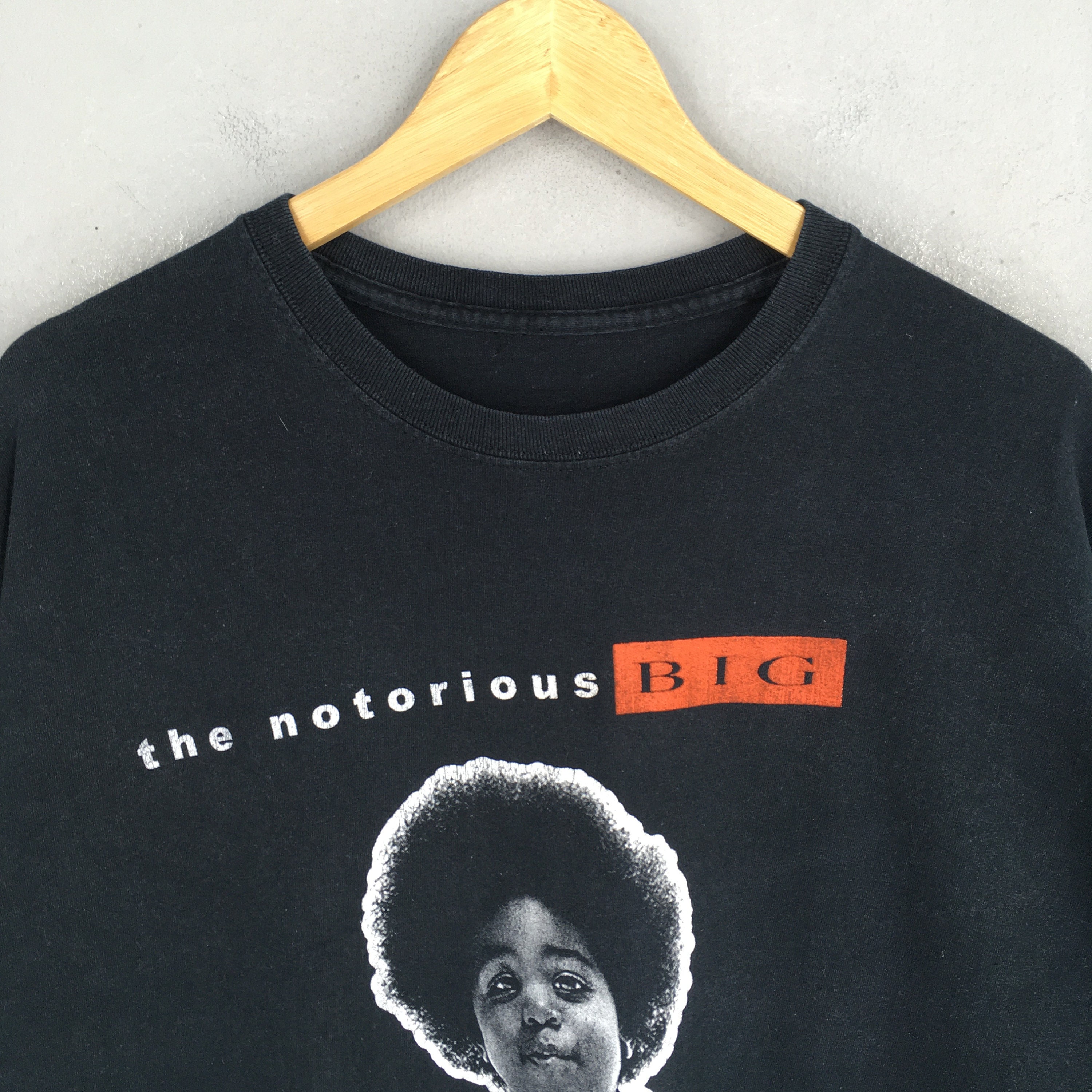 トップス 90s-00s notorious b.i.g printed T-Shirt Vintage 90's the Notorious Big Rapper Black T Shirt Xlarge