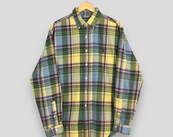 Polo Ralph Lauren Checkered Classic Fit Flannel Shirt Large Ralph Lauren Plaid Checked Multicolor Polo Pony Button Down Oxfords Size L