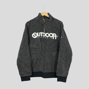 Vintage 90&#39;s Outdoor Products Bulky Fleece Jacket Large Outdoor Products Big Logo Embroidery Outdoor Fleece Polartec Sweater Size L