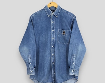 Vintage 90s Polo Country Ralph Lauren Jeans Shirt Small Polo Pony