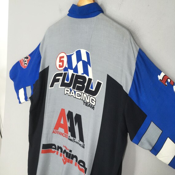 Vintage 90s FUBU Jeans Co. Limited Edition Racing Rayon Shirt