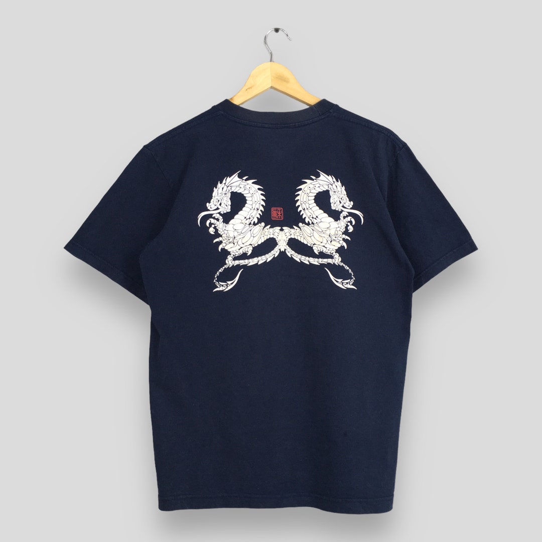 Vintage 80's Stussy Dragon Usa Skater Blue T Shirt Medium Vintage 80's Stussy Dragon Usa Skater Blue T Shirt Medium