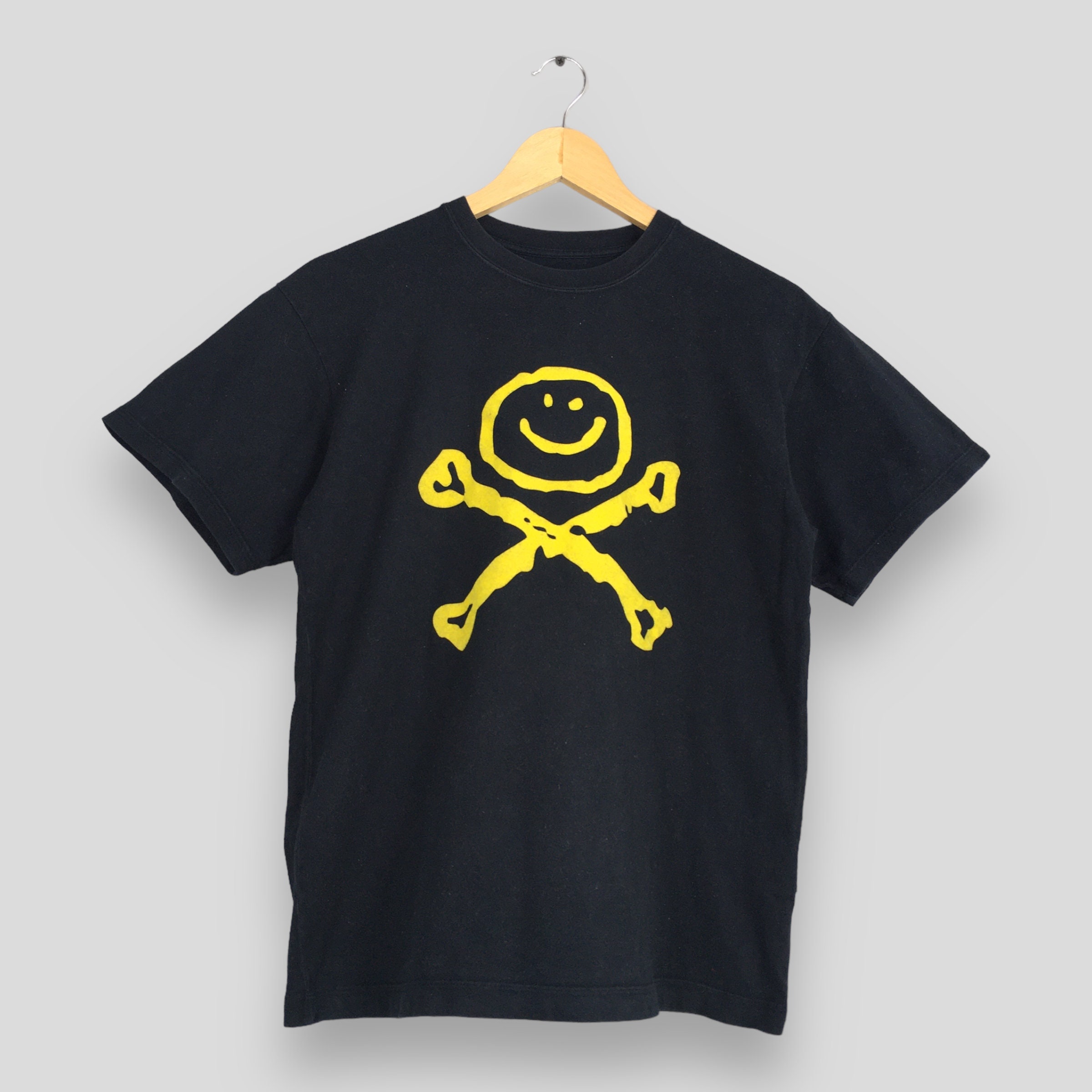 Undercover, Vintage Undercover Japan Black T shirt Medium Under Cover Smiley Bones Japanese Designer Jun Takahashi Peace Make Me Weak Headed Tees Size M